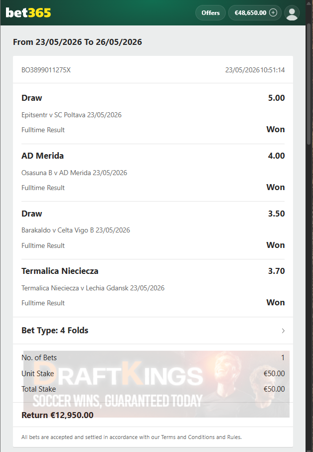 combined fixed matches 23.05.2026