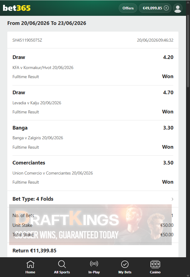 combined fixed matches 20.06.2026