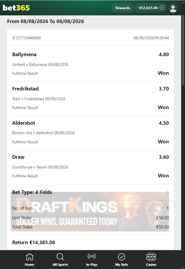 combined fixed matches 08.08.2026