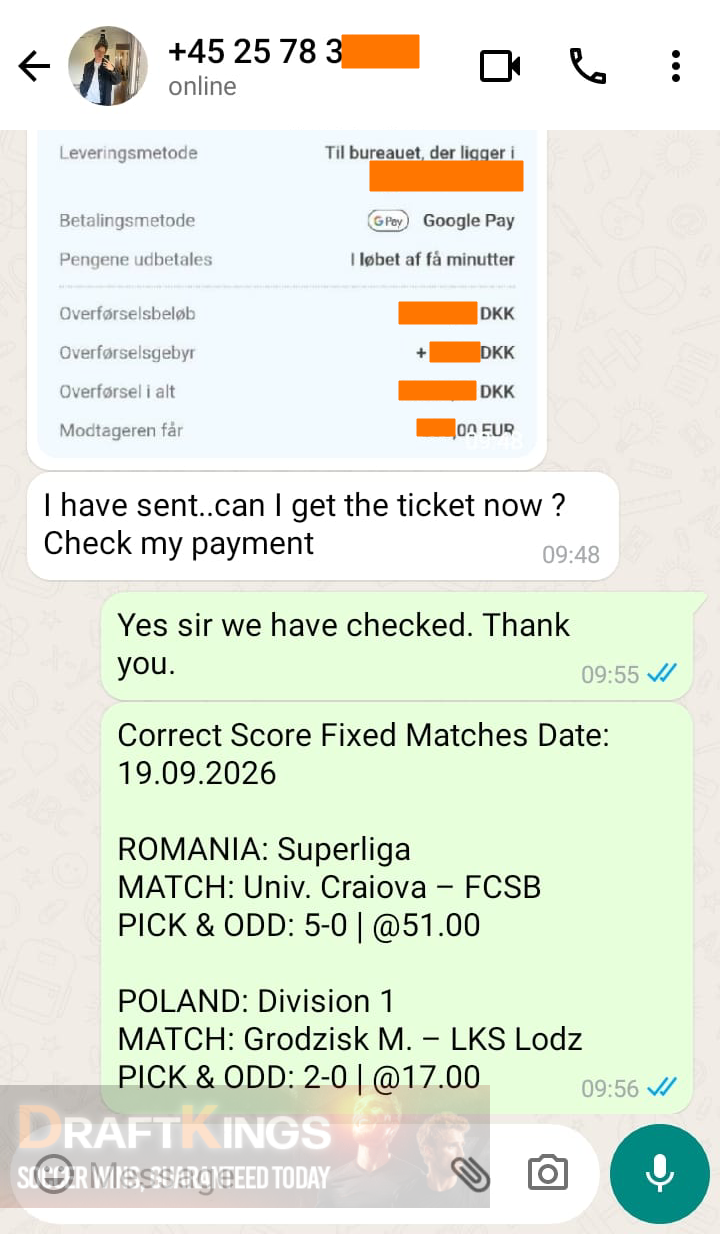 correct score fixed matches 19.09.2026