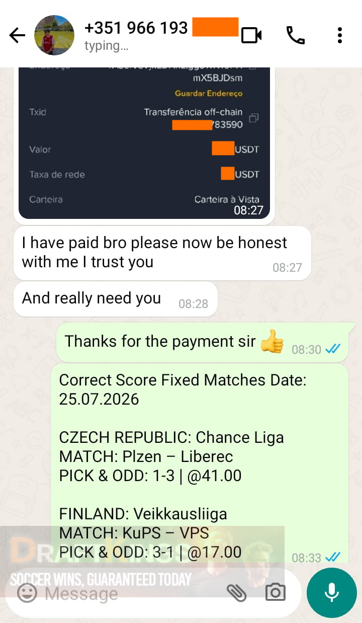 correct score fixed matches 25.07.2026