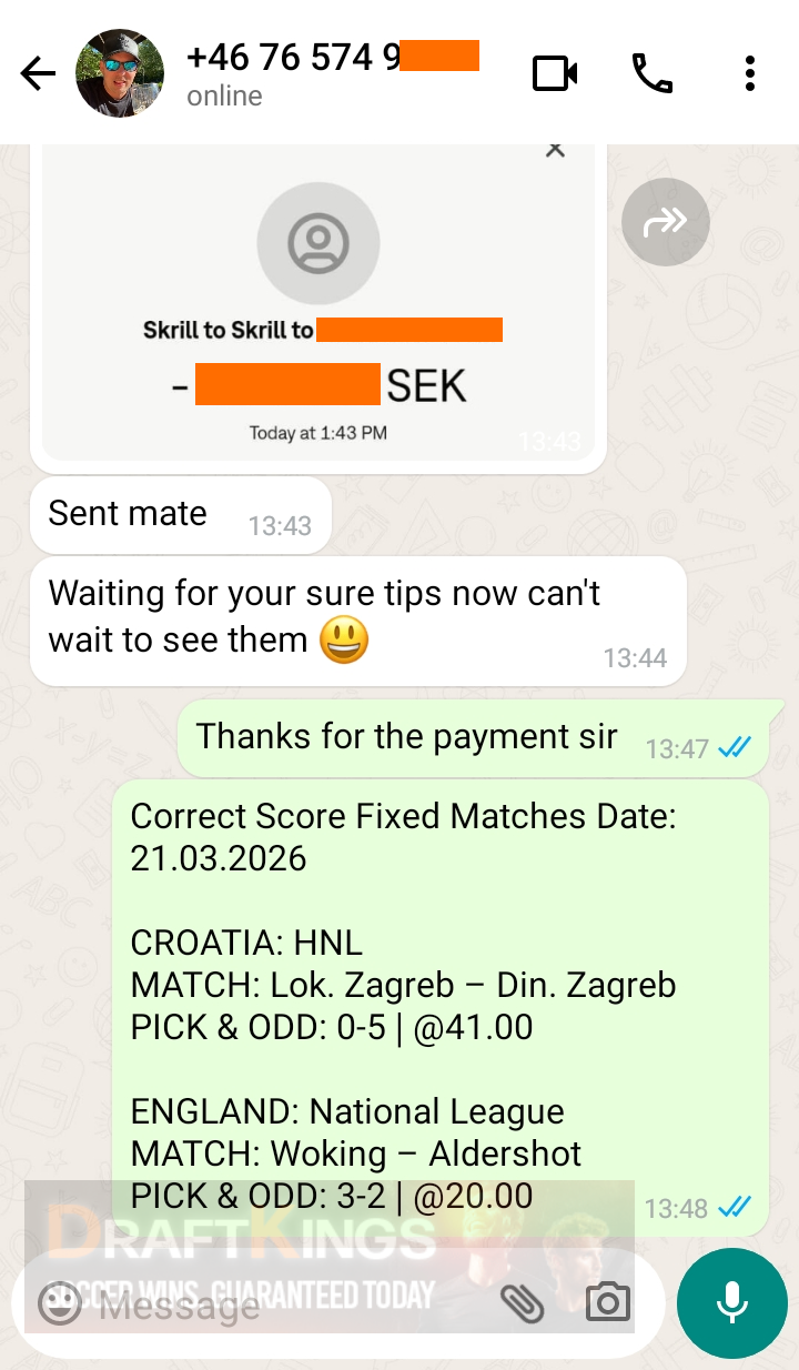 correct score fixed matches 21.03.2026