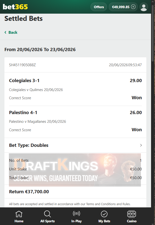 exact score fixed matches 20.06.2026