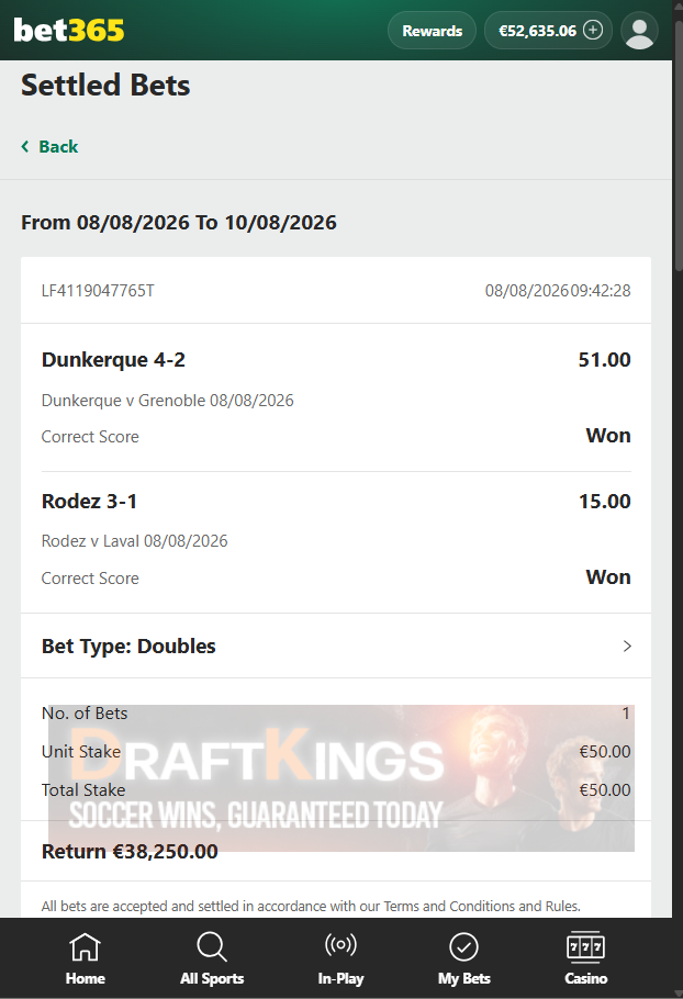 exact score fixed matches 08.08.2026